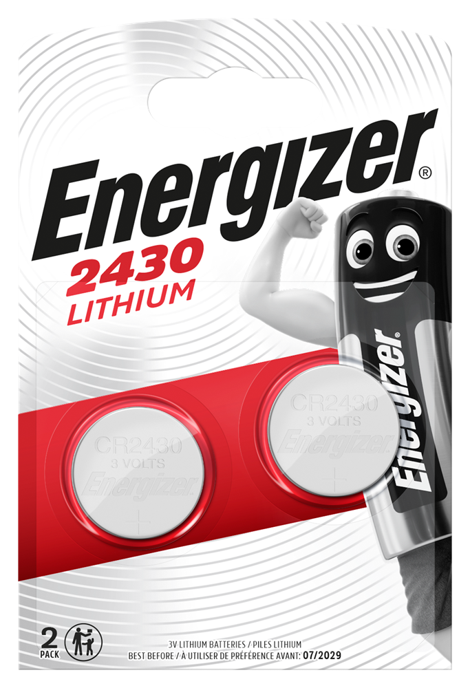Energizer CR2430 Lithium Coin Cell, pack of 2