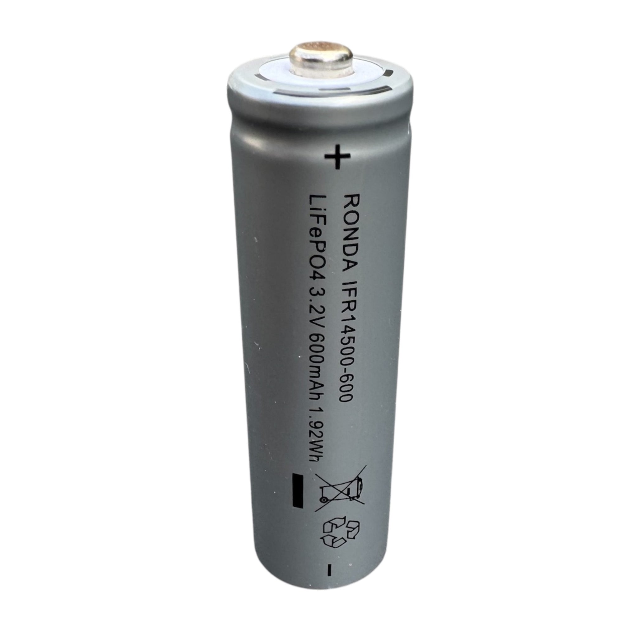 14500 600mah lifepo4 3.2v button top battery