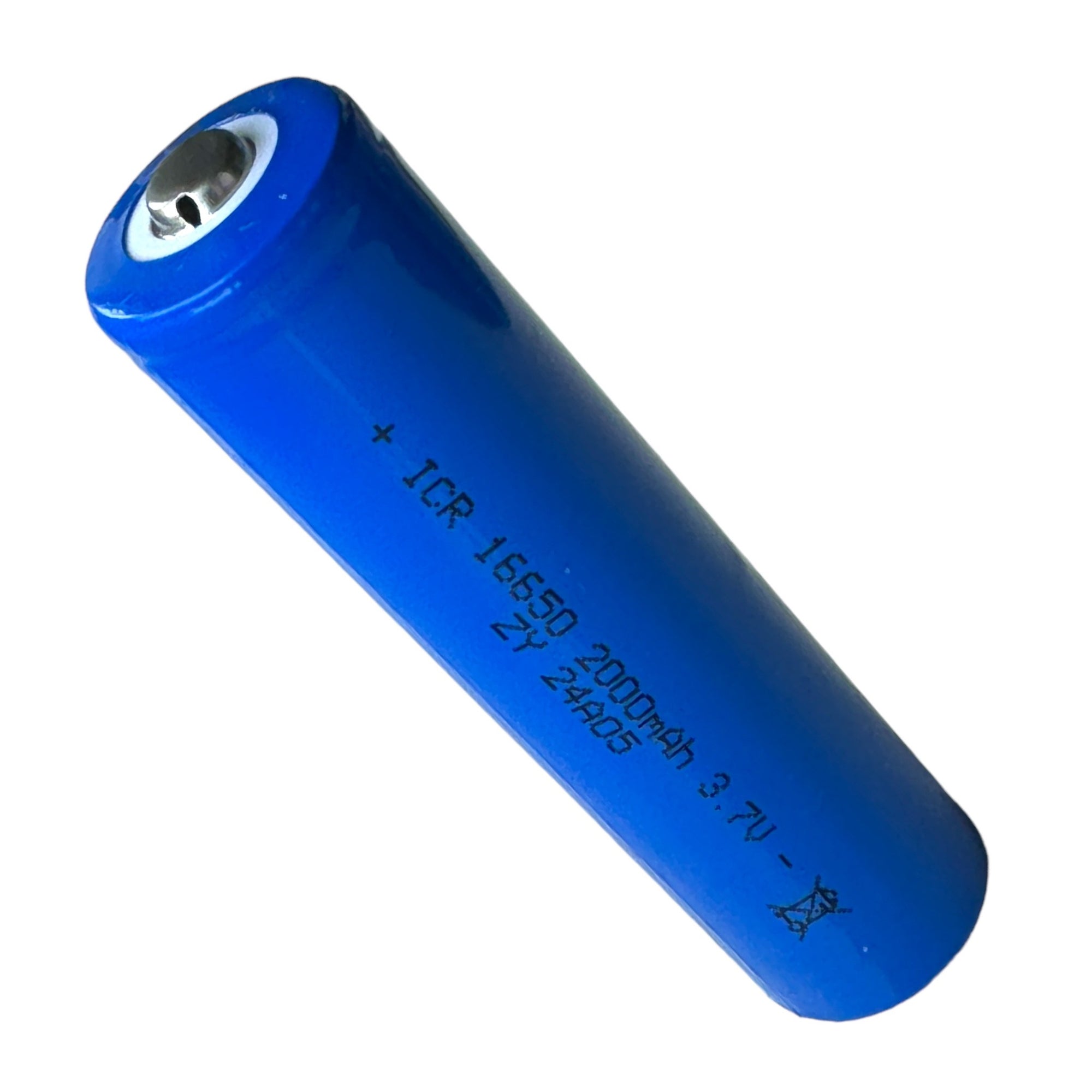 16650 2000mAh button top li-ion  battery