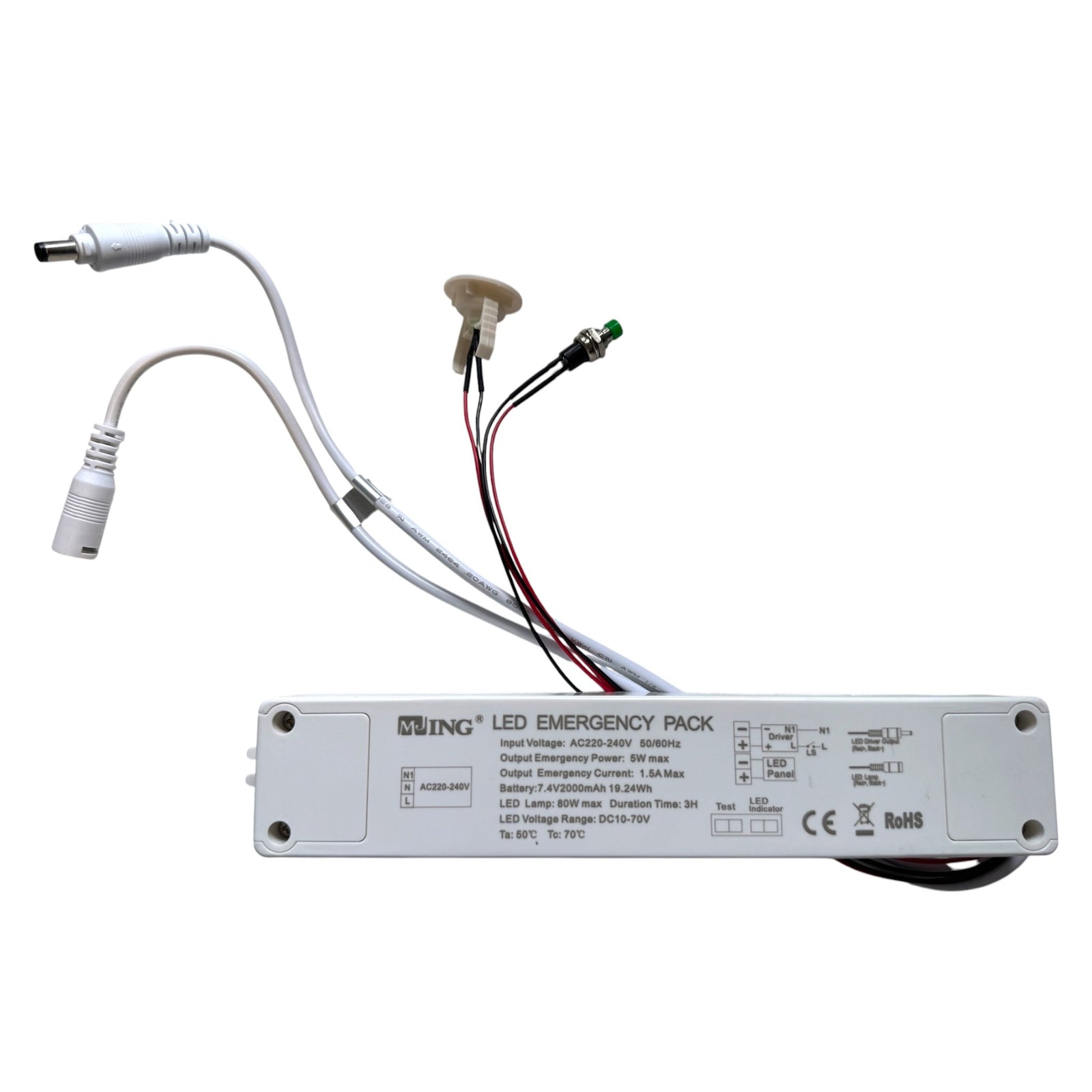LED emergency pack for led panels and led downlights