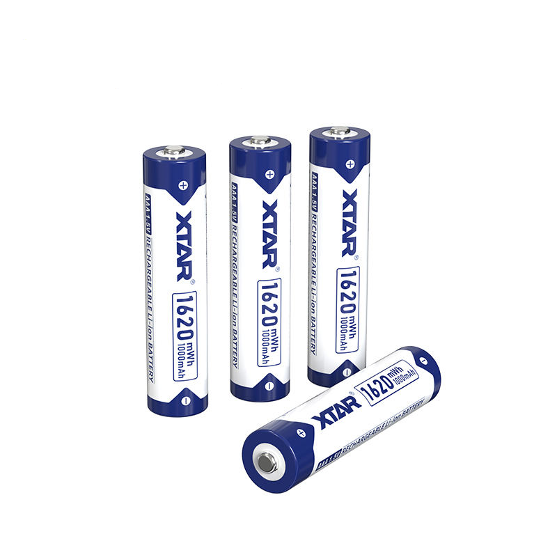 XTAR AAA 1.5V 1620mWh 1000mAh Li-ion rechargeable battery - Pack of 4