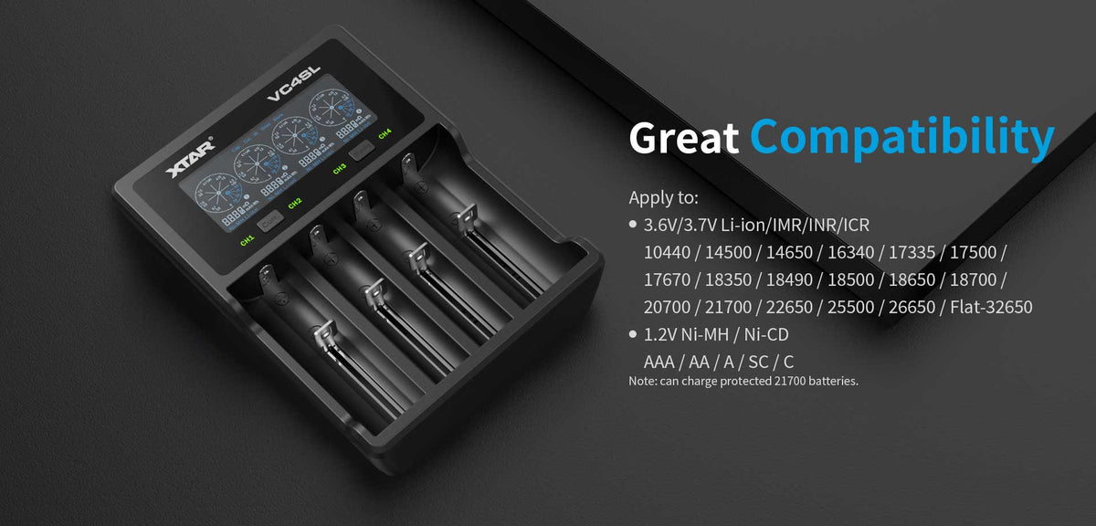 XTAR VC4SL battery charger