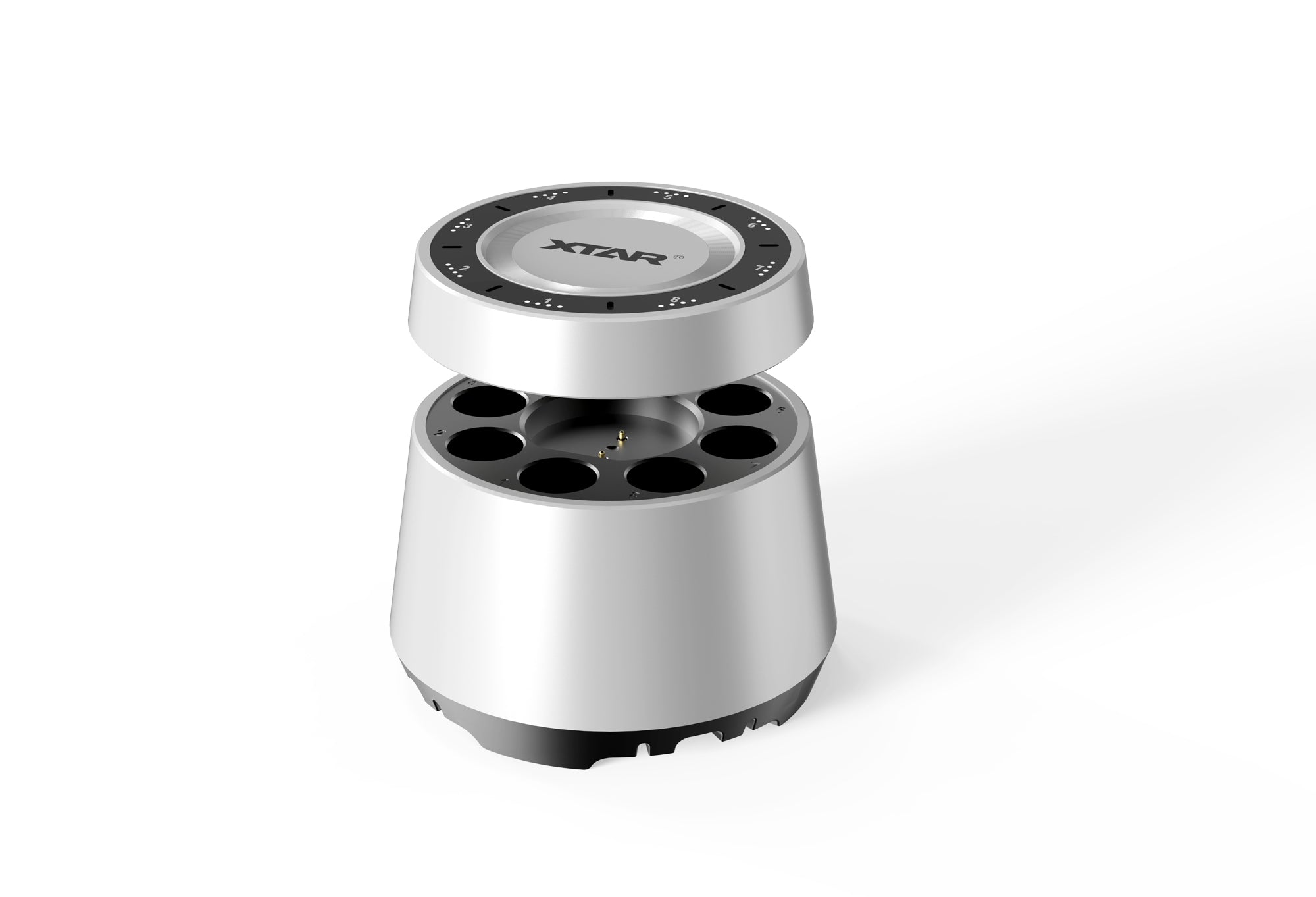 xtar l8 8 slot smart charger for 1.5V Li-ion and 1.2V Ni-MH AA and AAA batteries