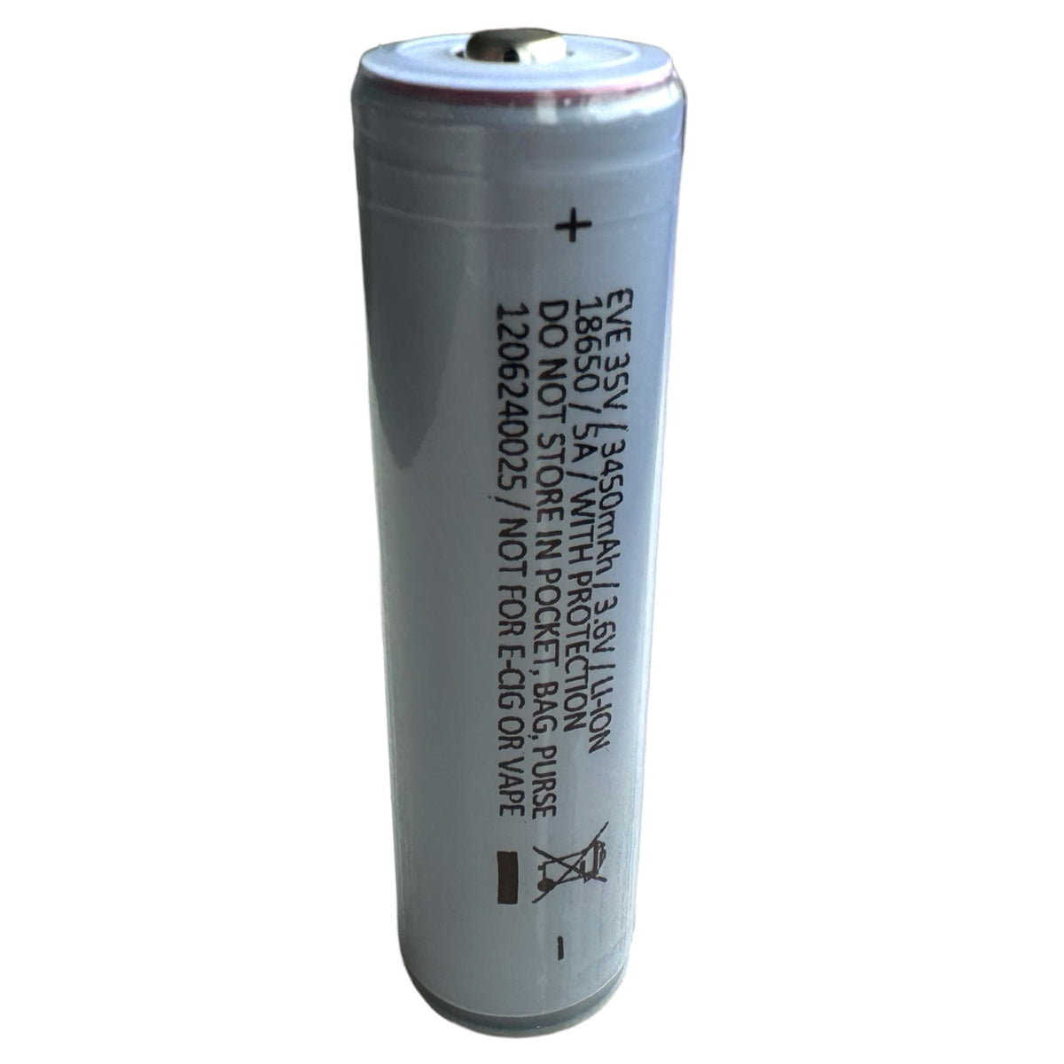 protected button top 18650 eve 35v 3500mah lithium ion battery