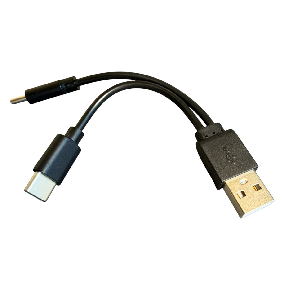 USB-A to dual USB-C splitter charging cable