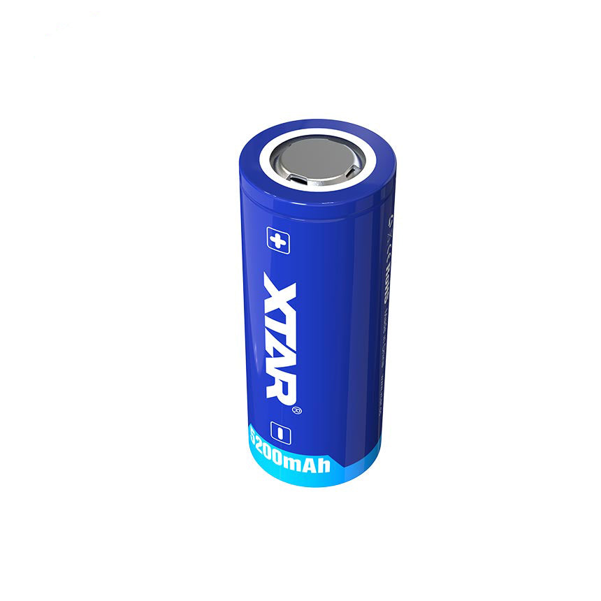 xtar 26650 3.7V 5200mah button top lithium ion protected battery