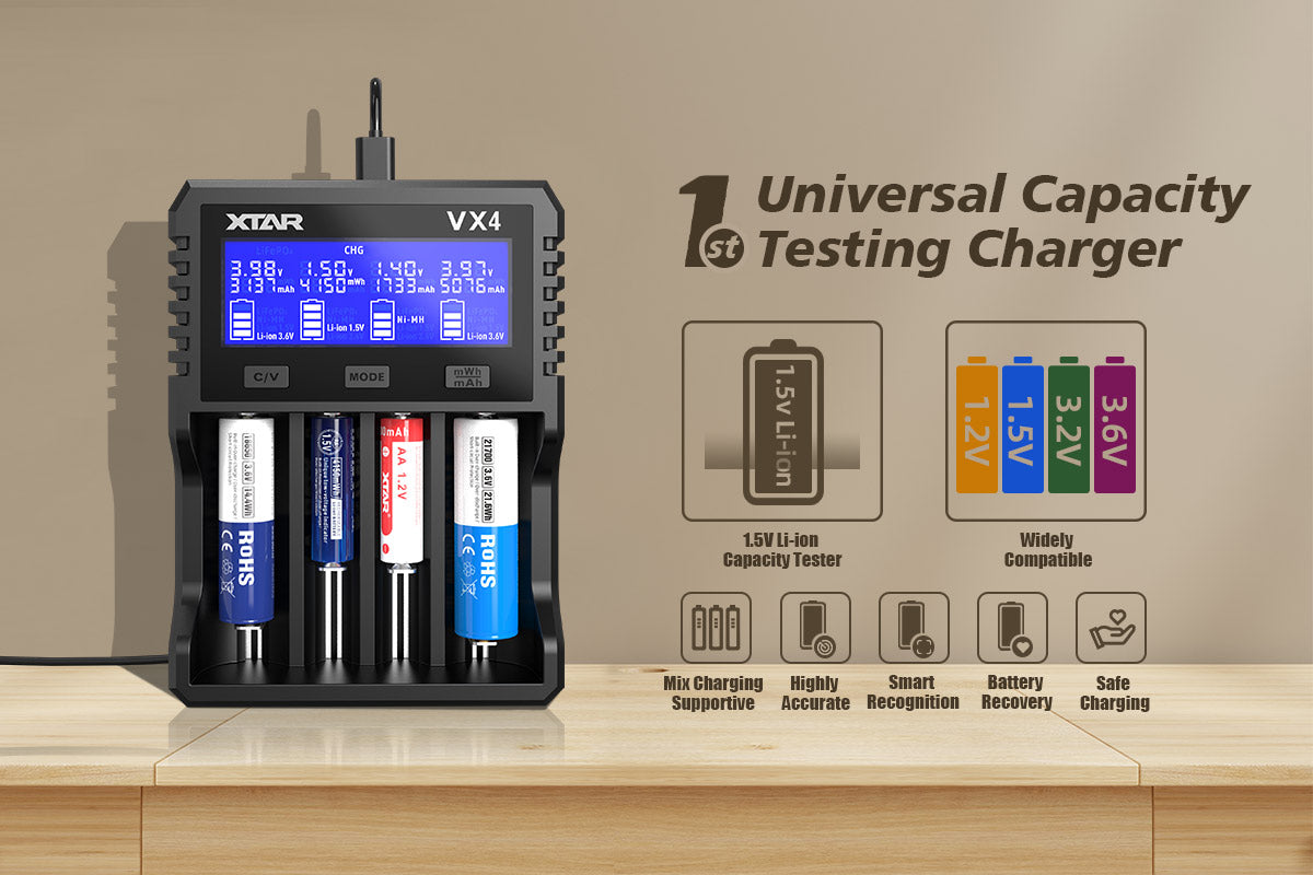 XTAR VX4 Smart battery charger