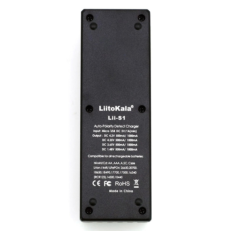 LiitoKala Lii-S1 battery charger for NiMh, Li-ion, LiFePO4 and IMR
