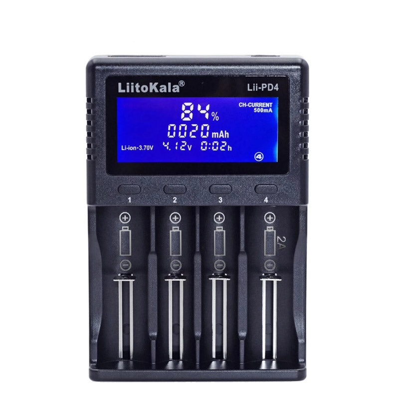 LiitoKala Lii-PD4 battery charger for NiMh, Li-ion, LiFePO4 and IMR